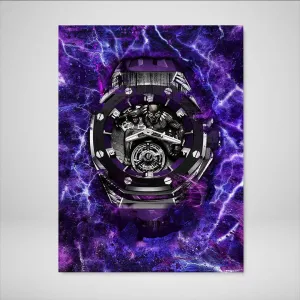 DEVICI Audemars Piguet Concept Black Panther inspired AP Stretched Canvas Wall Art - Motivational Wall Art AP Watches For Men Wall Decor Posters & Prints