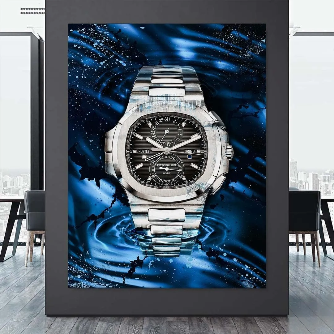 DEVICI Patek Philippe Nautilus Chronograph inspired Patek Philippe Stretched Canvas Wall Art - Motivational Wall Art Patek Philippe Watches For Men Wall Decor Inspirational Wall Art Posters & Prints