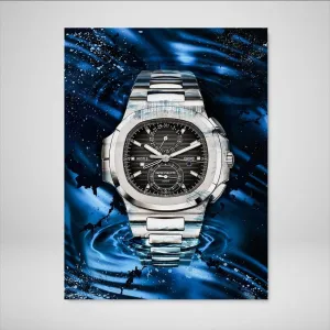 DEVICI Patek Philippe Nautilus Chronograph inspired Patek Philippe Stretched Canvas Wall Art - Motivational Wall Art Patek Philippe Watches For Men Wall Decor Inspirational Wall Art Posters & Prints