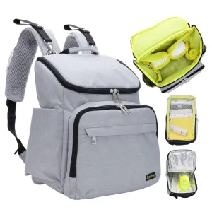 Diaper Backpack for Mom and Dad - Stylish Designer Diaper Bag for Women and Men, Boys and Girls - Baby Bookbag Includes Changing Pad, Large Roomy Pockets, Insulated Pouch - Great For Travel