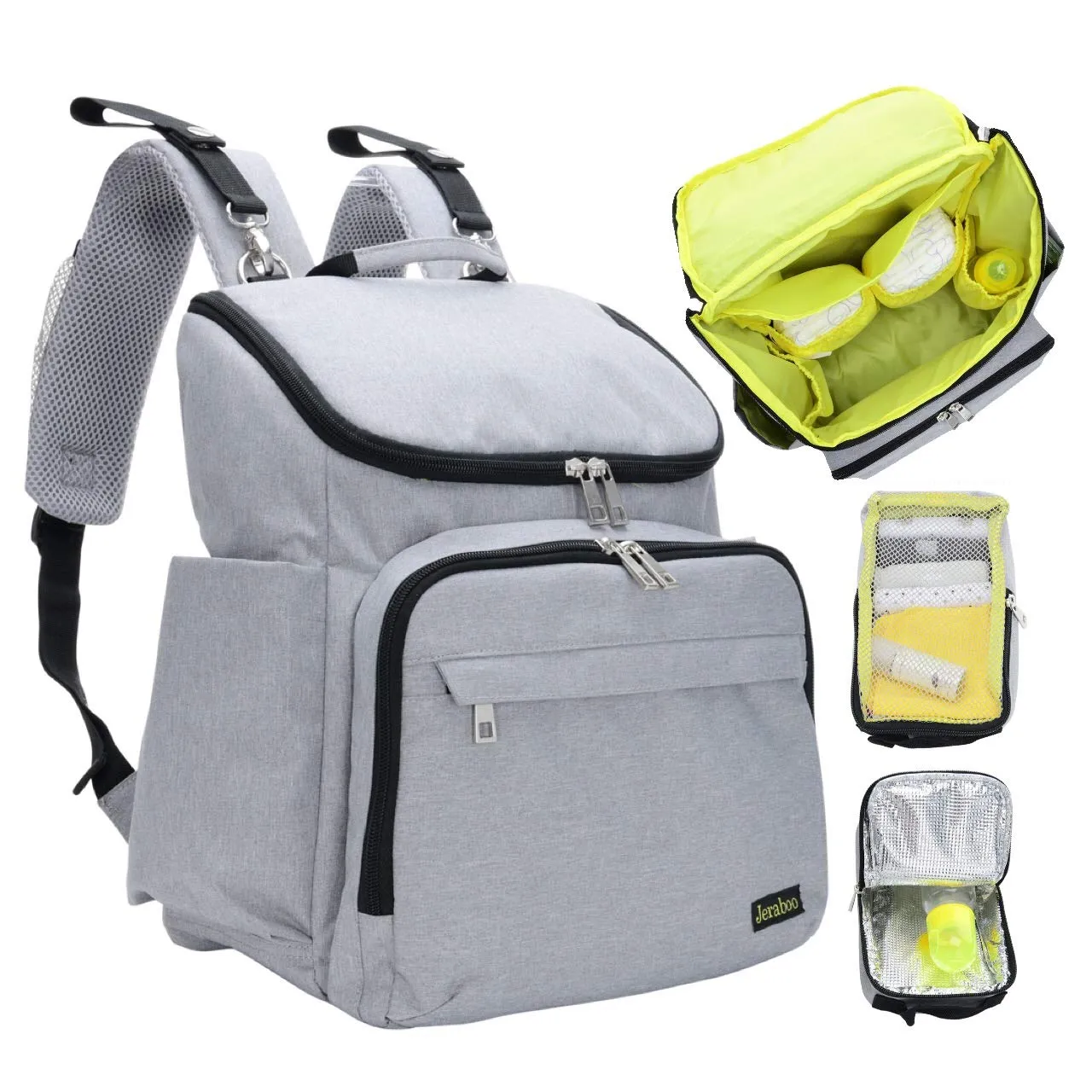 Diaper Backpack for Mom and Dad - Stylish Designer Diaper Bag for Women and Men, Boys and Girls - Baby Bookbag Includes Changing Pad, Large Roomy Pockets, Insulated Pouch - Great For Travel