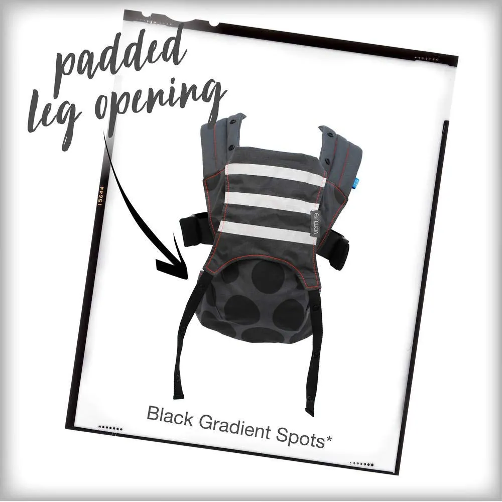Diono We Made Me Venture  2-in-1 Toddler Carrier, Front Carry & Back Carry from 18 - 36 months, Black Gradient Spots