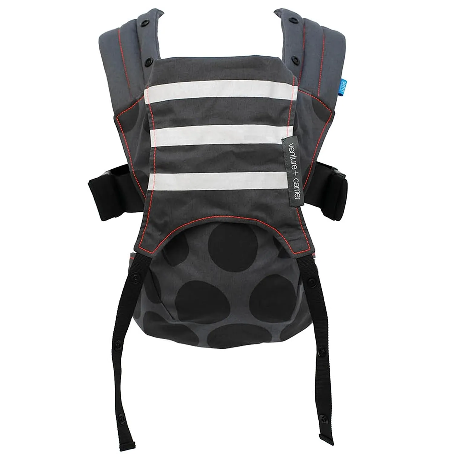 Diono We Made Me Venture  2-in-1 Toddler Carrier, Front Carry & Back Carry from 18 - 36 months, Black Gradient Spots