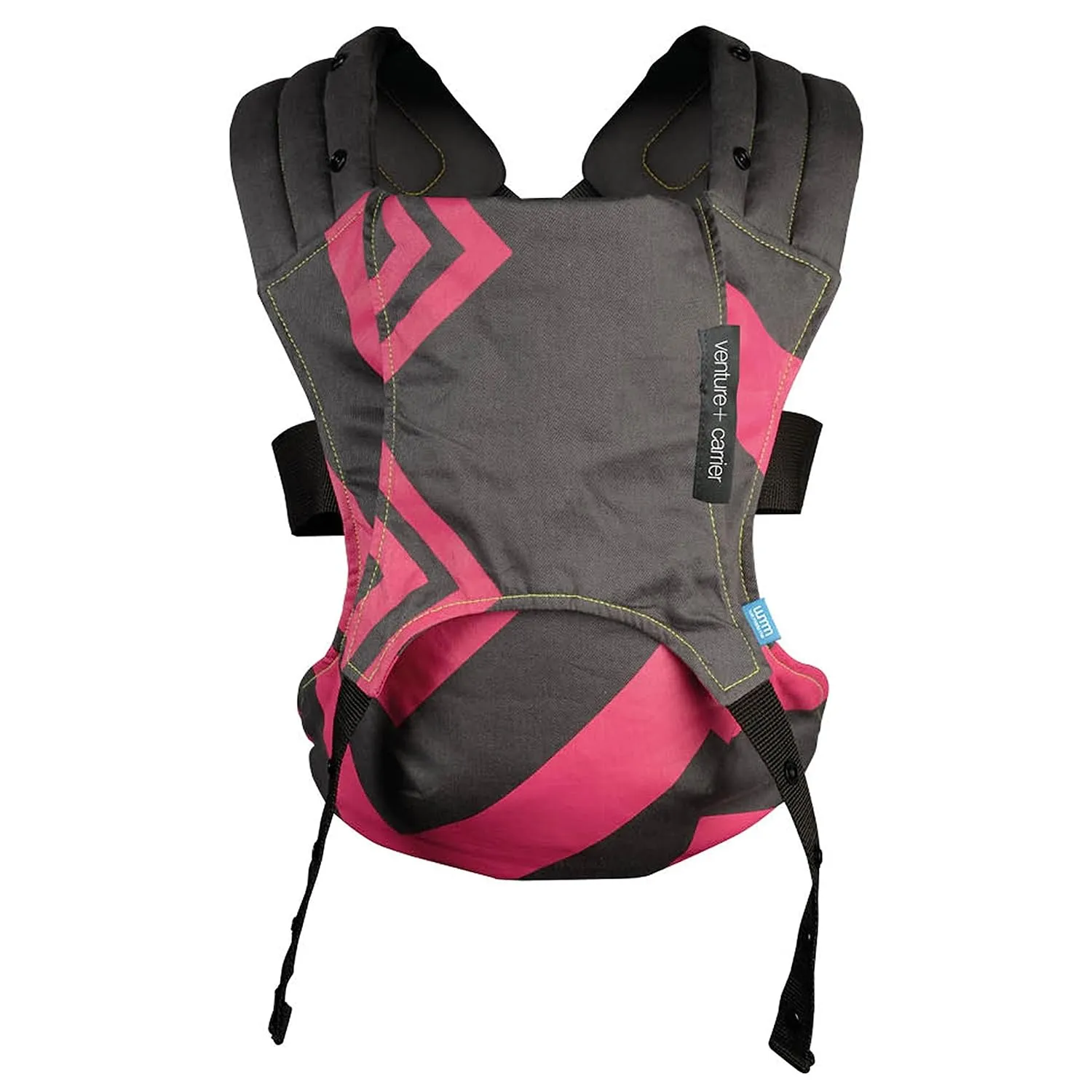 Diono We Made Me Venture  2-in-1 Toddler Carrier, Front Carry & Back Carry from 18 - 36 months, Bubblegum Charcoal Zigzag