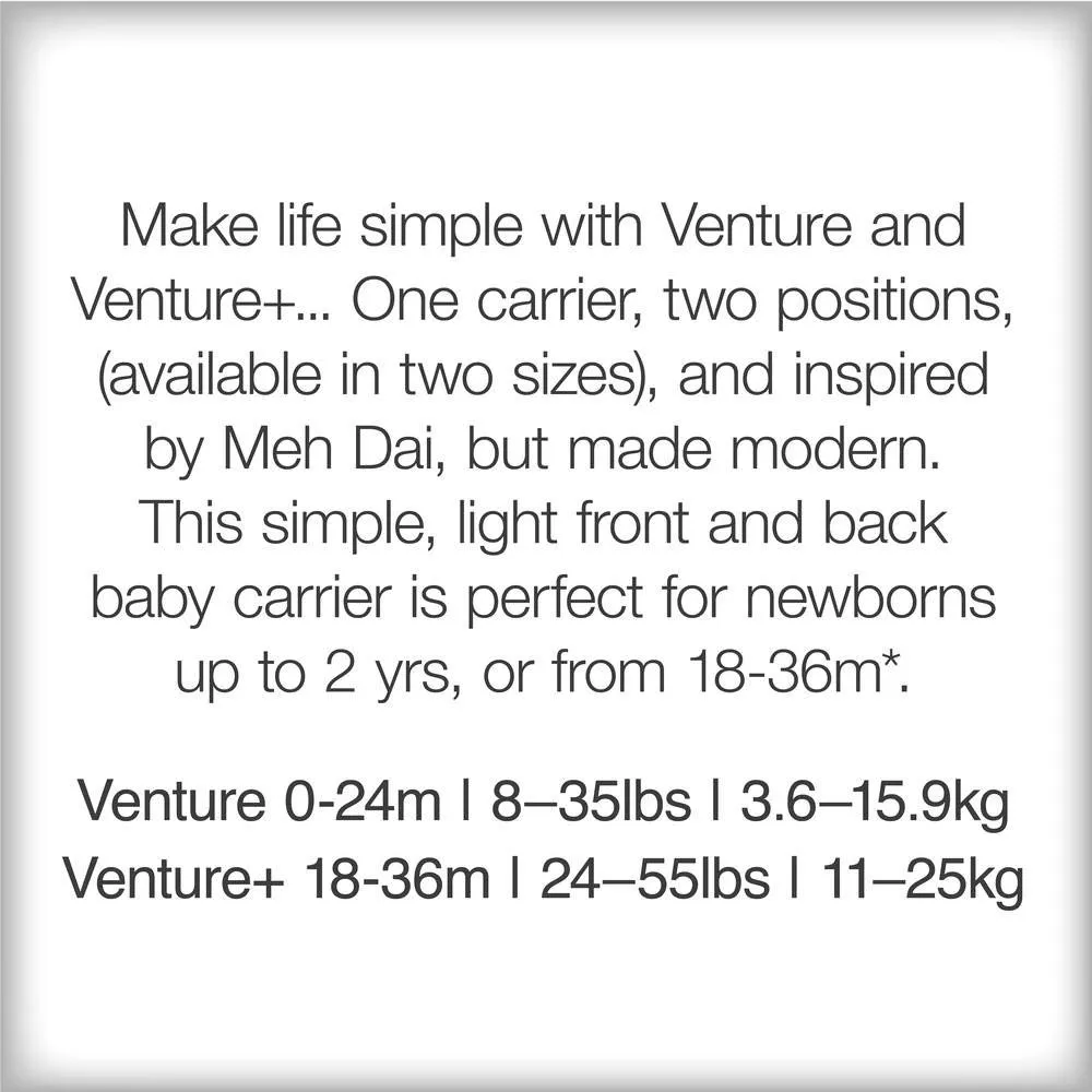 Diono We Made Me Venture  2-in-1 Toddler Carrier, Front Carry & Back Carry from 18 - 36 months, Bubblegum Charcoal Zigzag