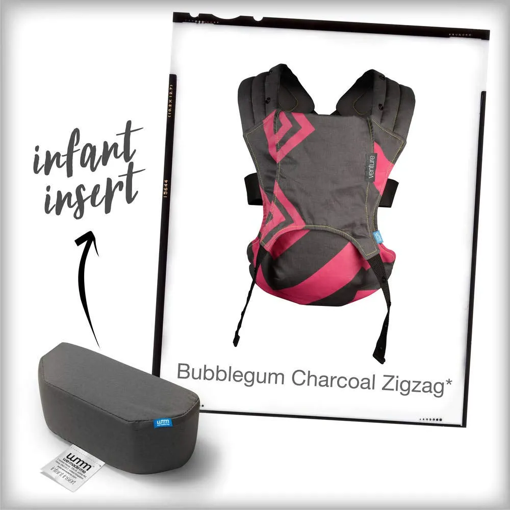 Diono We Made Me Venture  2-in-1 Toddler Carrier, Front Carry & Back Carry from 18 - 36 months, Bubblegum Charcoal Zigzag