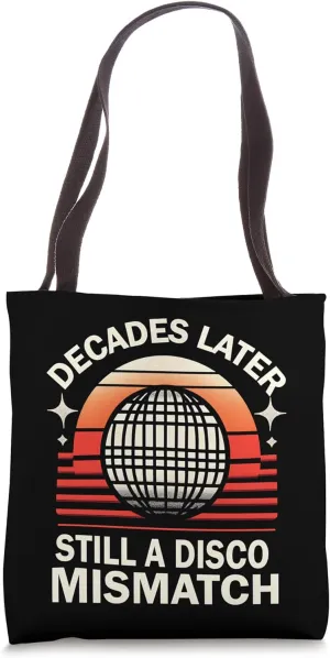 Disco Mismatch Funny 70s Disco Dancer Costume Party Night Tote Bag