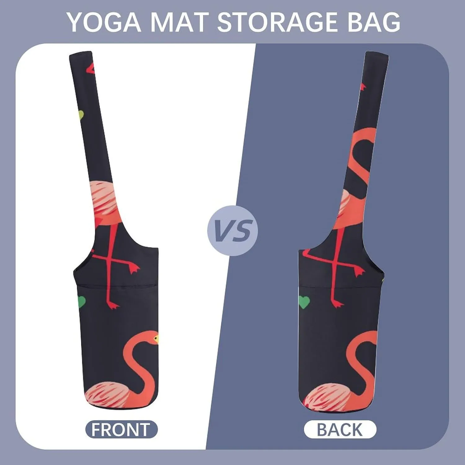 Donnapink Yoga Mat Bag, Canvas Storage Bag with Pocket Shoulder Strap, Fashion Mat Bag