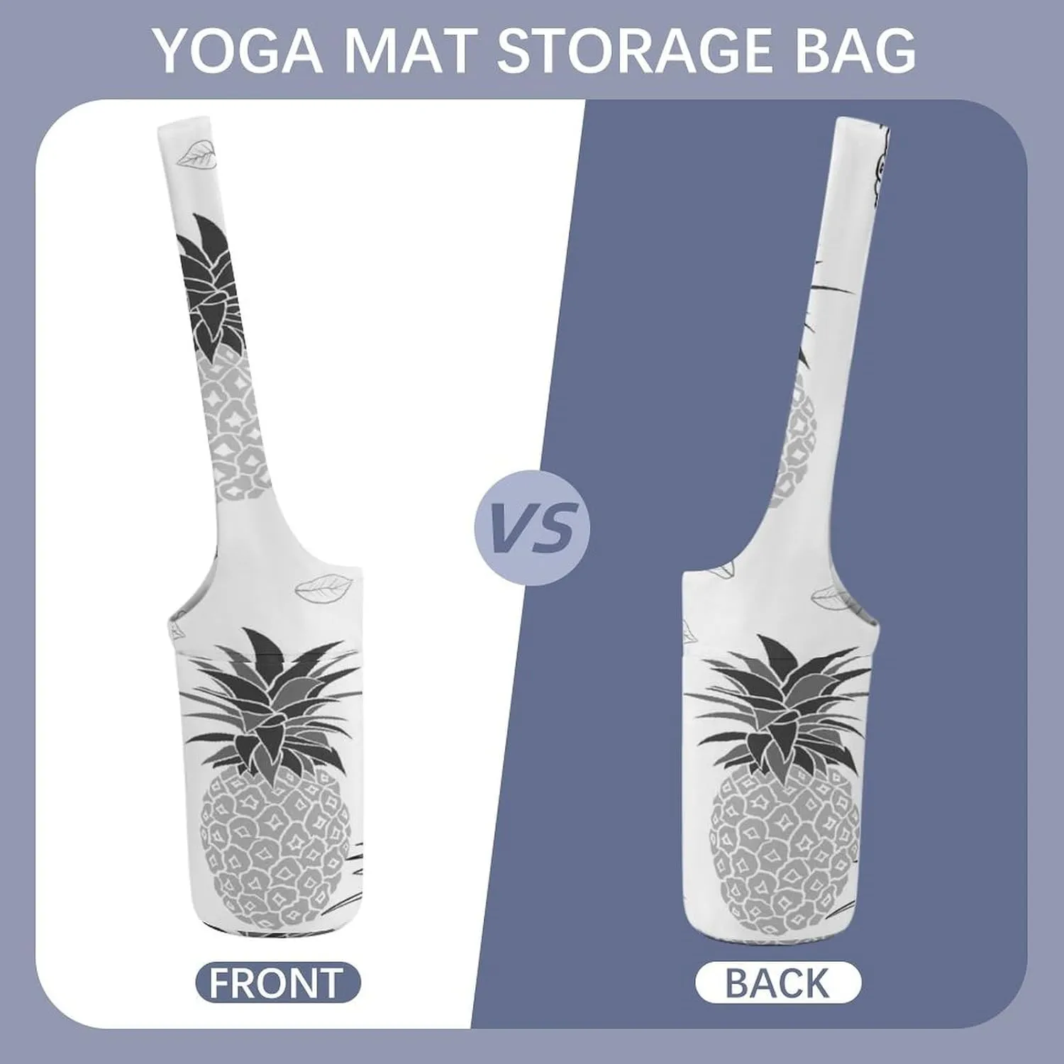Donnapink Yoga Mat Bag, Canvas Storage Bag with Pocket Shoulder Strap, Fashion Mat Bag