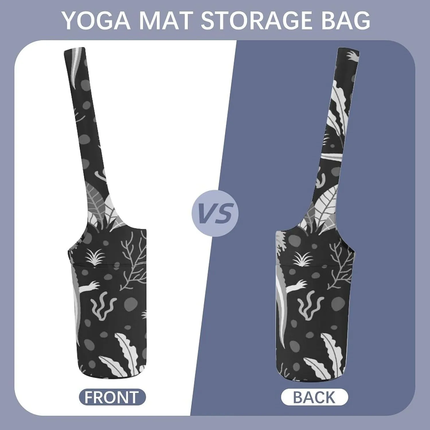 Donnapink Yoga Mat Bag, Canvas Storage Bag with Pocket Shoulder Strap, Fashion Mat Bag