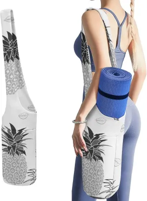 Donnapink Yoga Mat Bag, Canvas Storage Bag with Pocket Shoulder Strap, Fashion Mat Bag