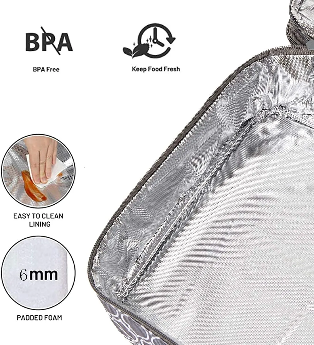 Double Insulated Casserole Carrier Fit 9"x13" Lasagna Baking Dish Pan for Hot or Cold Food Transport,Portable Thermal Reusable Lunch Warmer Tote Bag for Gathering,Camping,Cookouts,Parties-Laurel Green