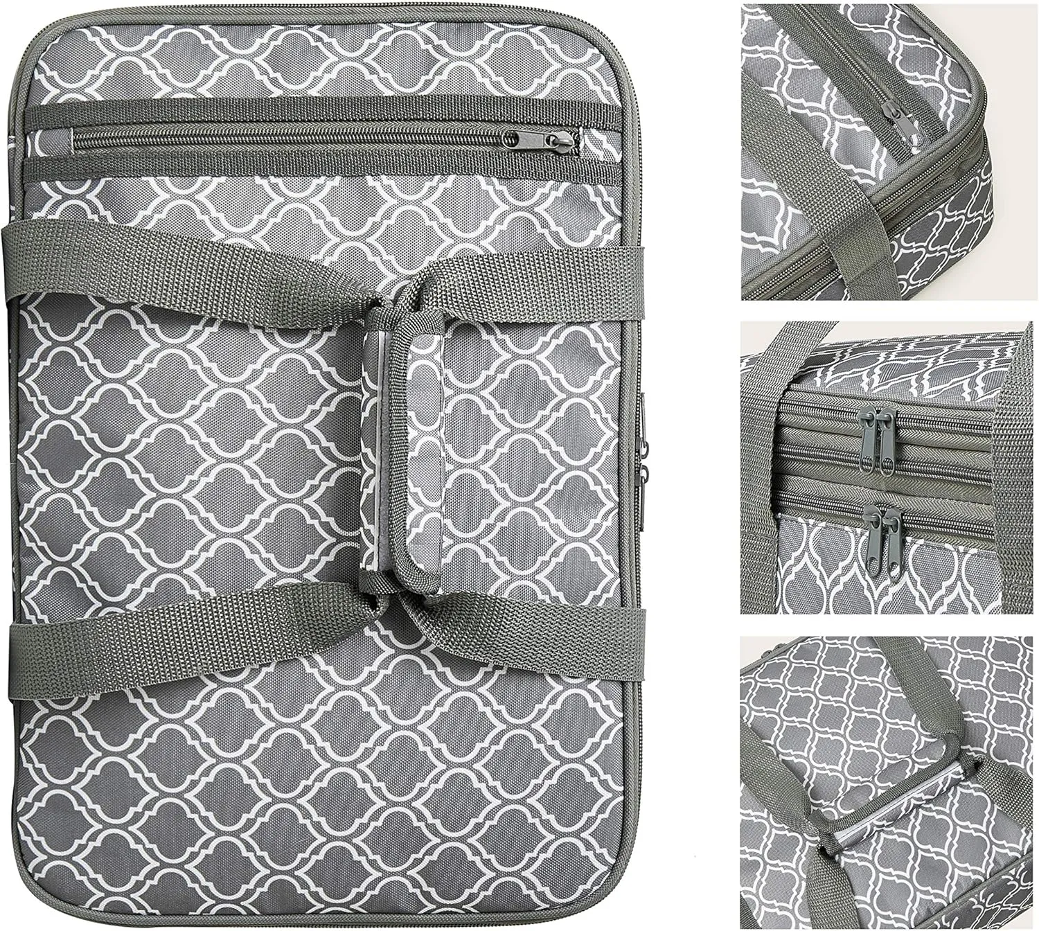 Double Insulated Casserole Carrier Fit 9"x13" Lasagna Baking Dish Pan for Hot or Cold Food Transport,Portable Thermal Reusable Lunch Warmer Tote Bag for Gathering,Camping,Cookouts,Parties-Laurel Green