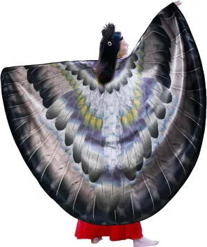 D.Q.Z Adults Bird Wings Eagle Costume for Women Parrot Big Shawl Cape Fairy Dancing Halloween Party Favors