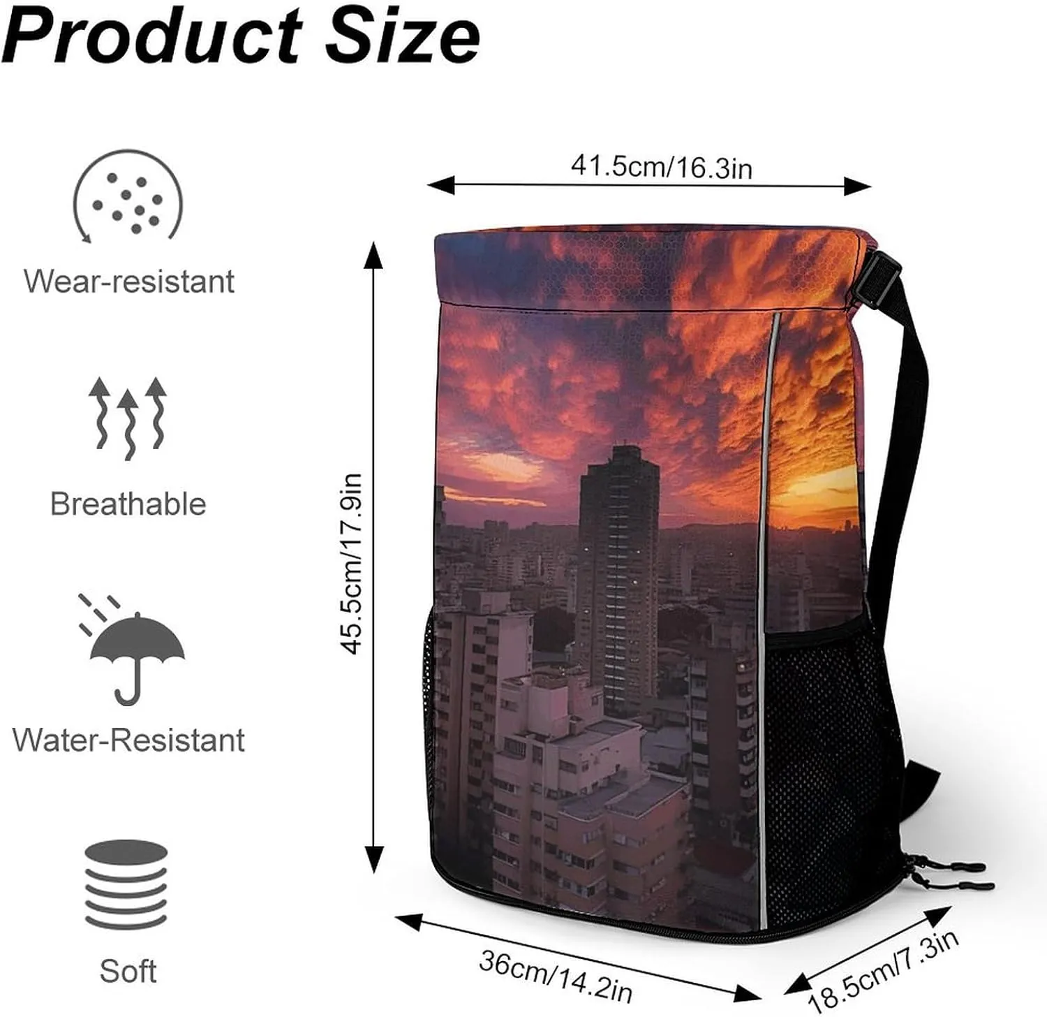 Drawstring Backpack Gym Drawstring Bag for Men Apartment at Sunset Draw String Bags Gym Bag Cinch Bag