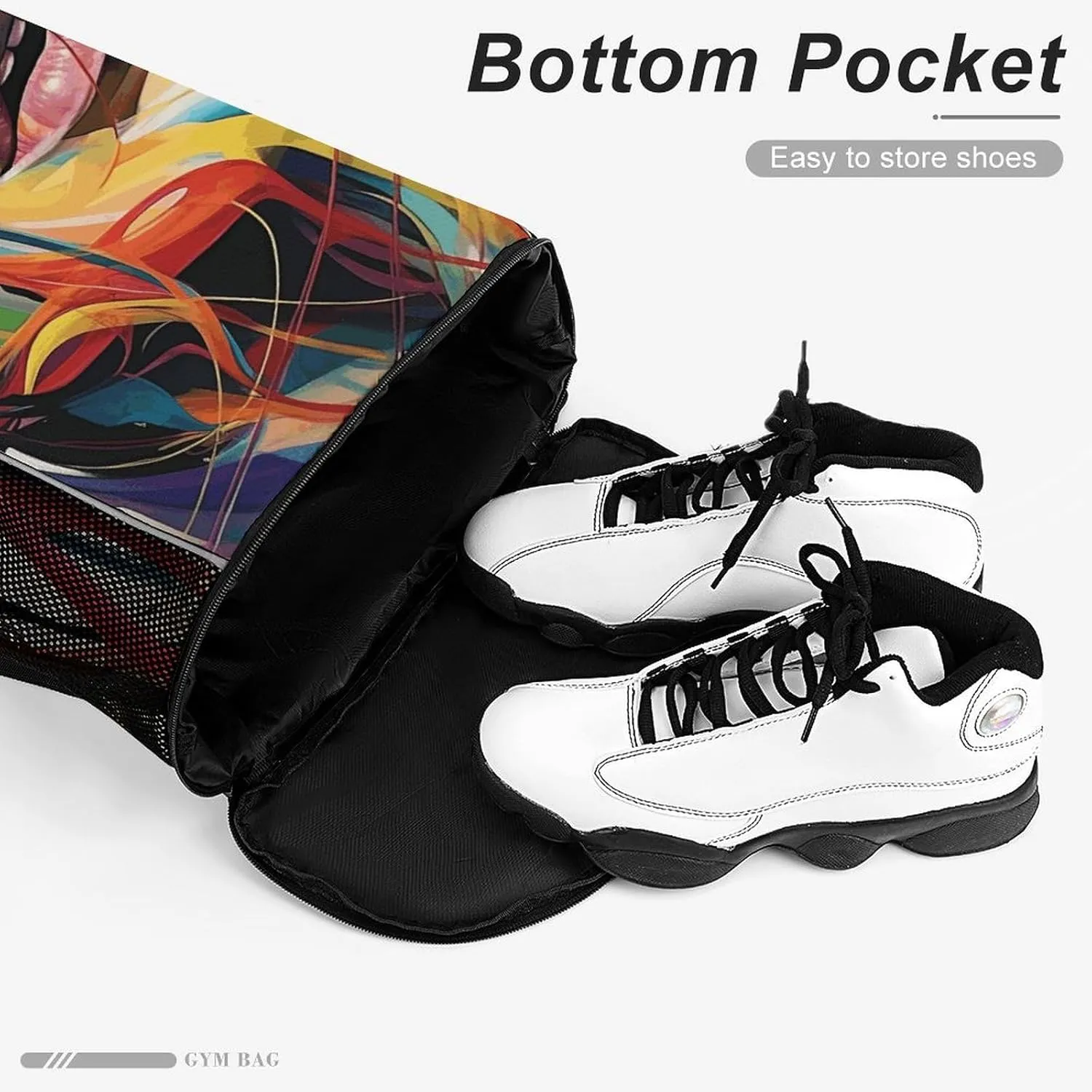Drawstring Backpack Gym Drawstring Bag for Men Face Drawing Draw String Bags Gym Bag Cinch Bag