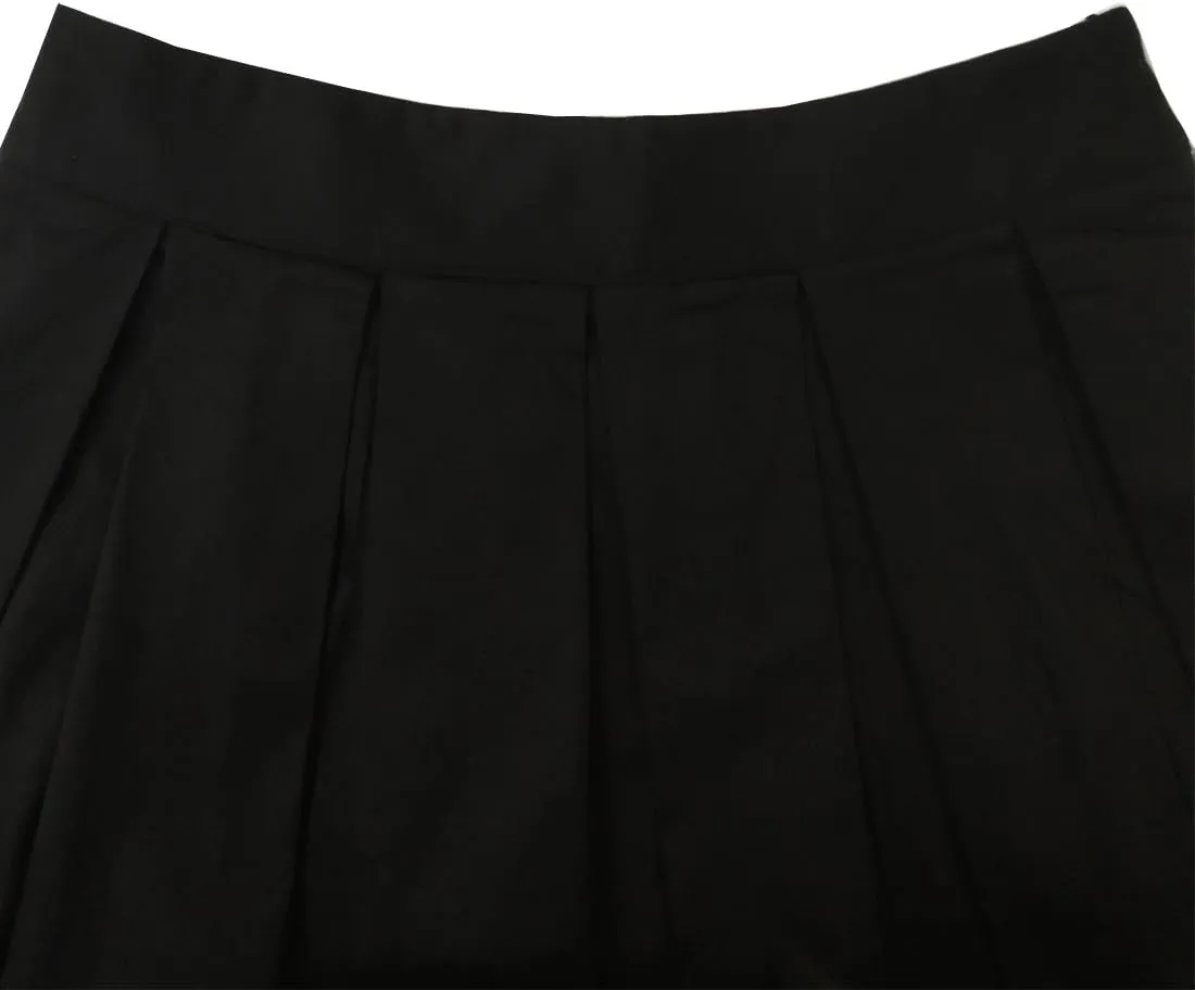Dressever Women's Vintage A-line Printed Pleated Flared Midi Skirts