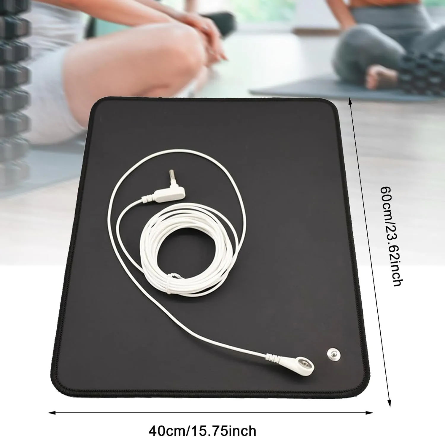 Earthing Yoga Pad Earth Mat Easy to Carry & Store Anti-slip Grounding Sheet Grounding Mouse Pad for Relieving Anxiety Office