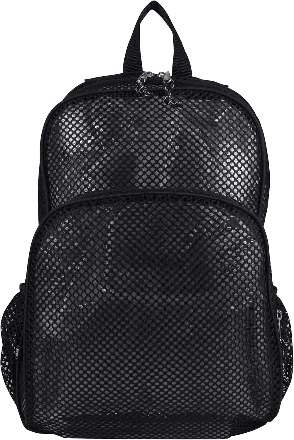 Eastsport Mesh Beach Backpack Lightweight See Through for Travel, College, Swim, Gym Bag, Black