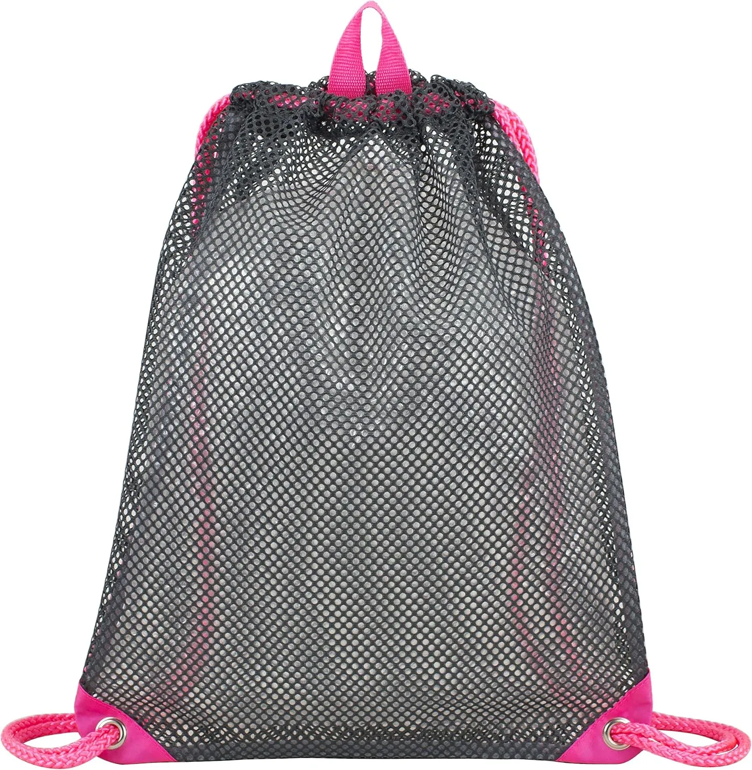 Eastsport Sport Lightweight Mesh Beach Bag Drawstring Sackpack Backpack for Travel, Gym, College, Shopping