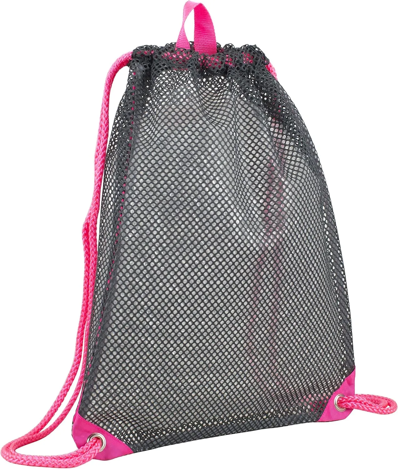 Eastsport Sport Lightweight Mesh Beach Bag Drawstring Sackpack Backpack for Travel, Gym, College, Shopping