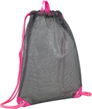 Eastsport Sport Lightweight Mesh Beach Bag Drawstring Sackpack Backpack for Travel, Gym, College, Shopping