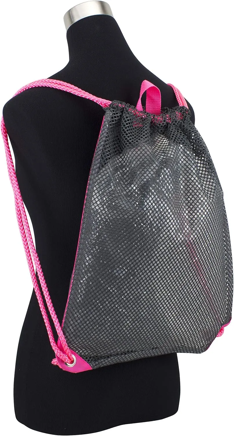 Eastsport Sport Lightweight Mesh Beach Bag Drawstring Sackpack Backpack for Travel, Gym, College, Shopping