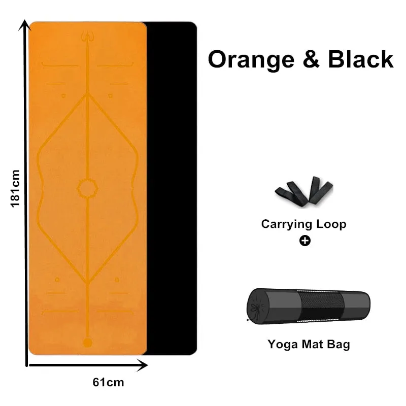 Eco-Friendly Non-Slip TPE Yoga Mat with Carrying Strap & Bag