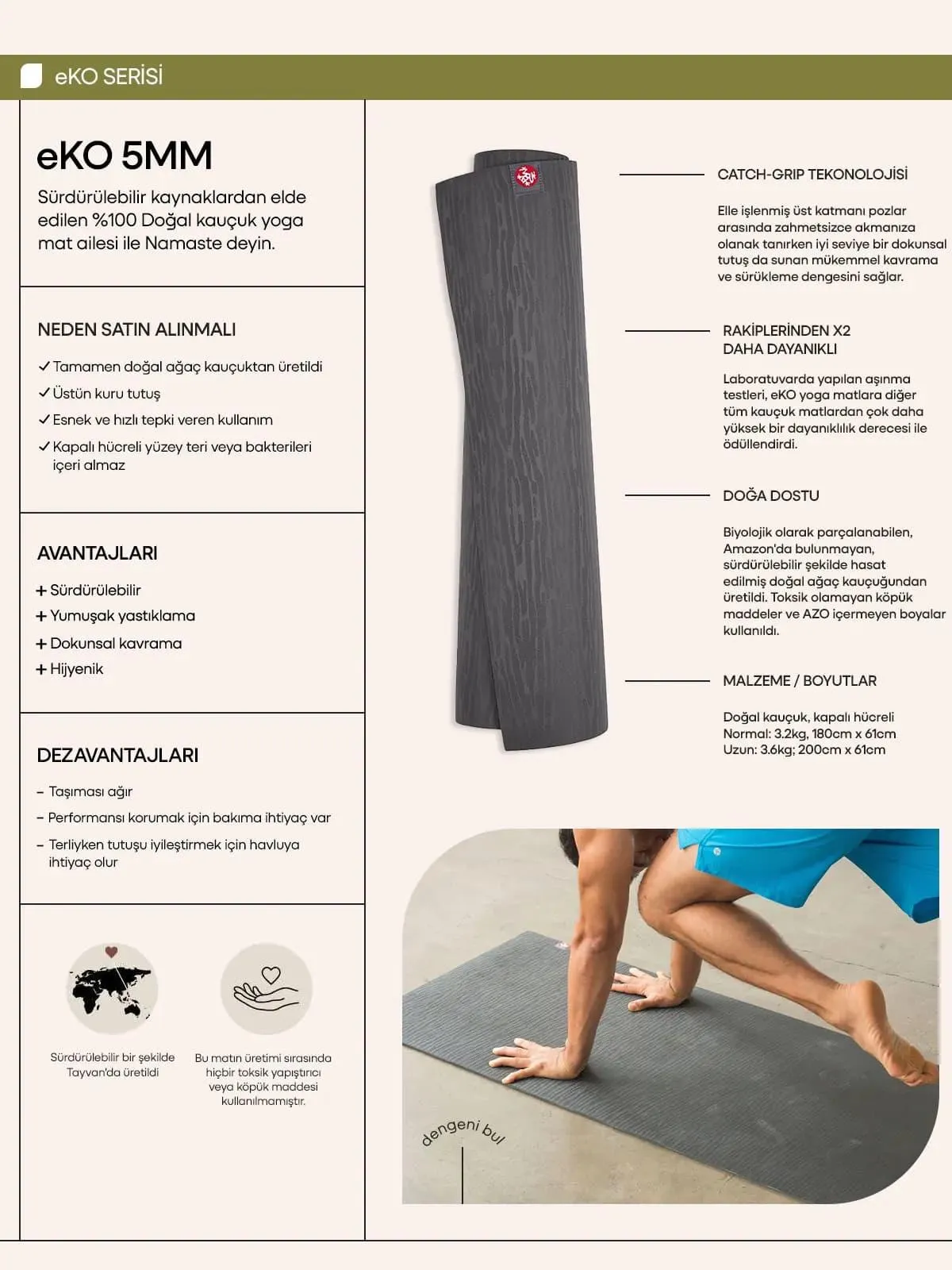 eKO® Myecelium 5mm Yoga Matı