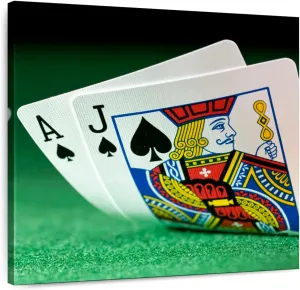 ElephantStock - Ace And Jack Of Spades Wall Art - Square Canvas Wall Art - Mancave Wall Decor - Photography Hobbies And Lifestyle Canvas Art - Black And White Decor - 10" x 10"