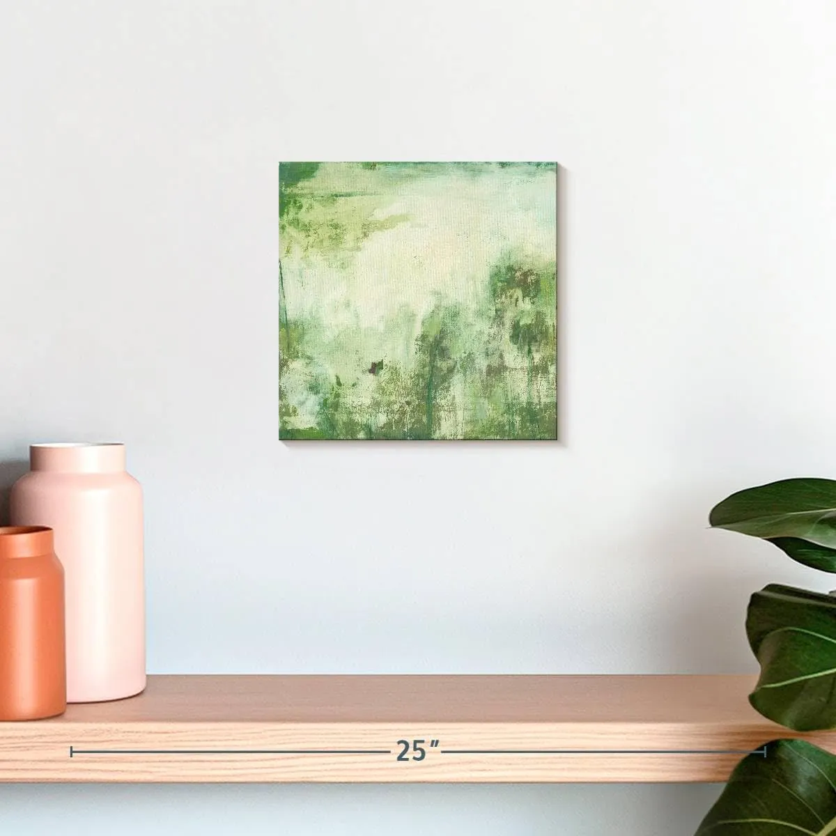 ElephantStock - Down By The River I Wall Art - Square Canvas Wall Art - Living Room Wall Decor - Painting Abstract Canvas Art - Green And Decor by Jodi Fuchs - 10" x 10"