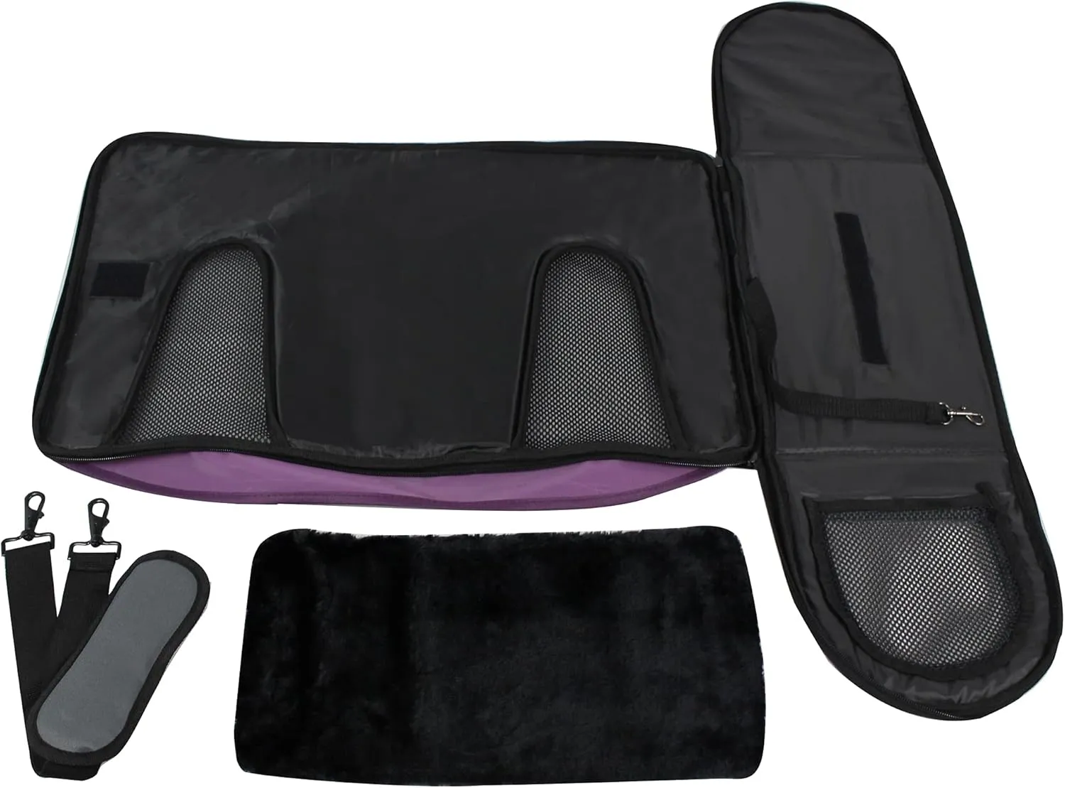 EliteField Deluxe Soft Pet Carrier (3 Year Warranty, Airline Approved), Multiple Sizes and Colors Available (20" L x 11" W x 11" H, Purple Gray)