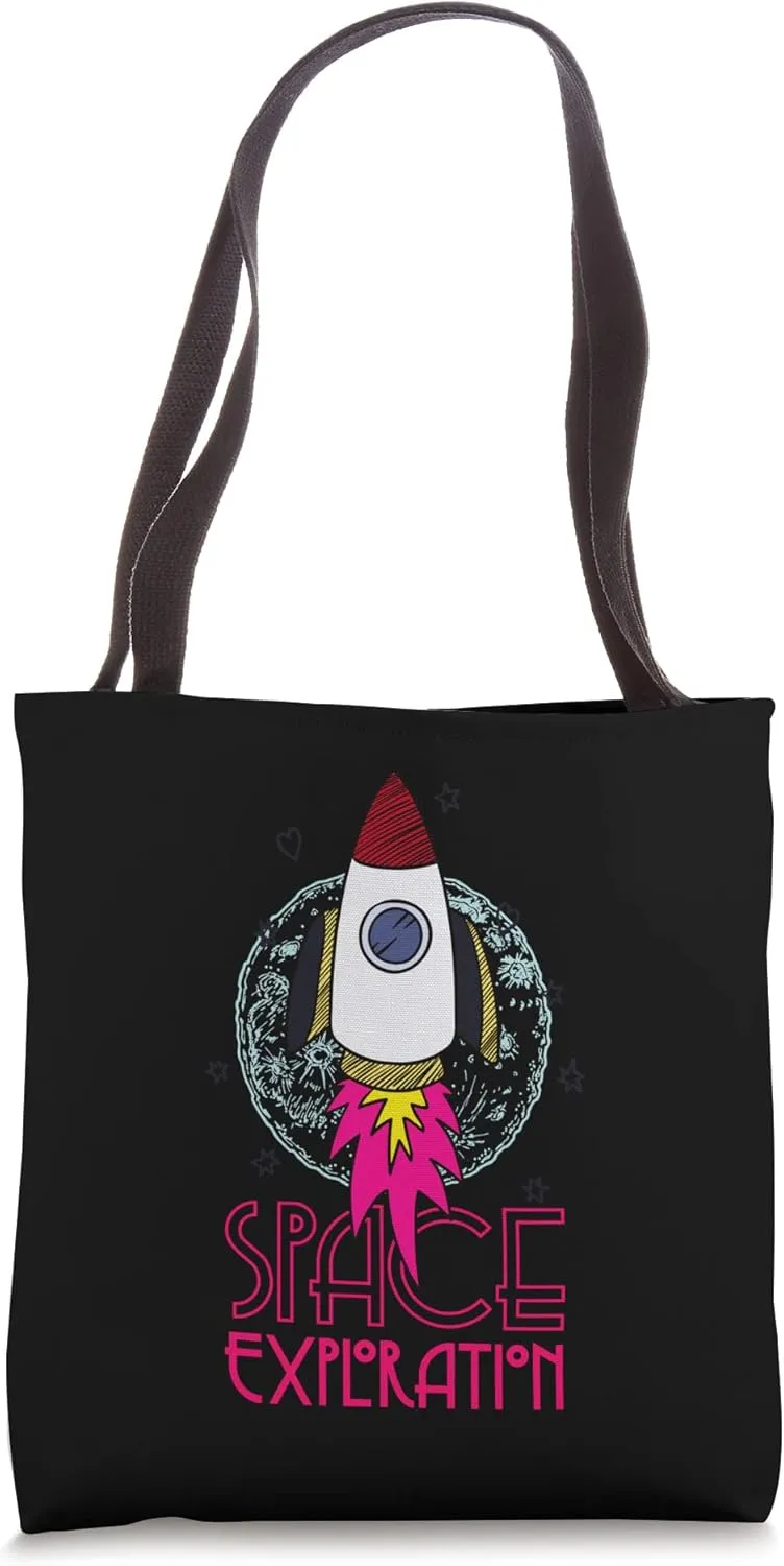 Enjoy Space Exploration With Spacecraft Graphic Cool Designs Tote Bag