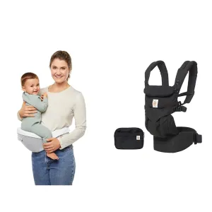 Ergobaby Baby Carrier Bundle with Hip Seat, All Carry Positions, Lumbar Support, and Omni 360 Carrier for Newborn to Toddler