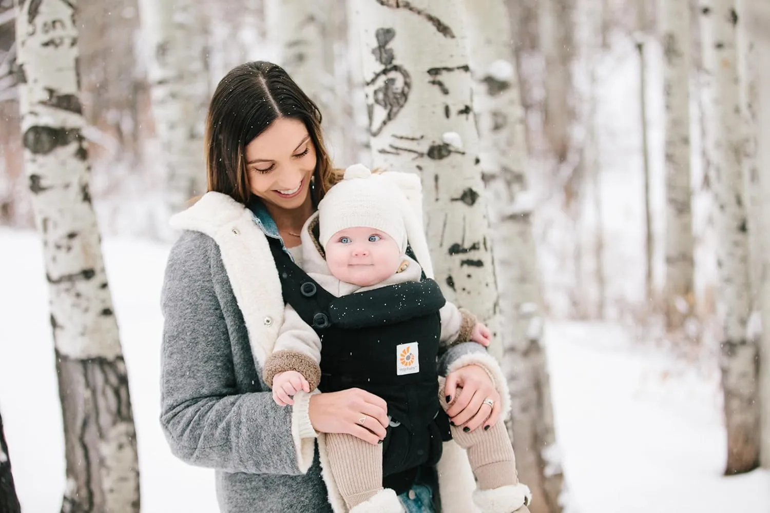 Ergobaby Omni Classic (formerly OMNI 360) All-Position Baby Carrier for Newborn to Toddler with Lumbar Support, 7-45 Pounds, Pure Black, One Size