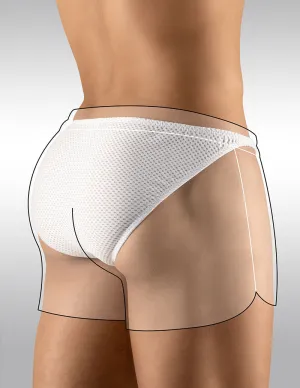 Ergowear Built In Feel Bikini Mesh Underwear GYM Shorts White EW1066 EGSFS9W Size M