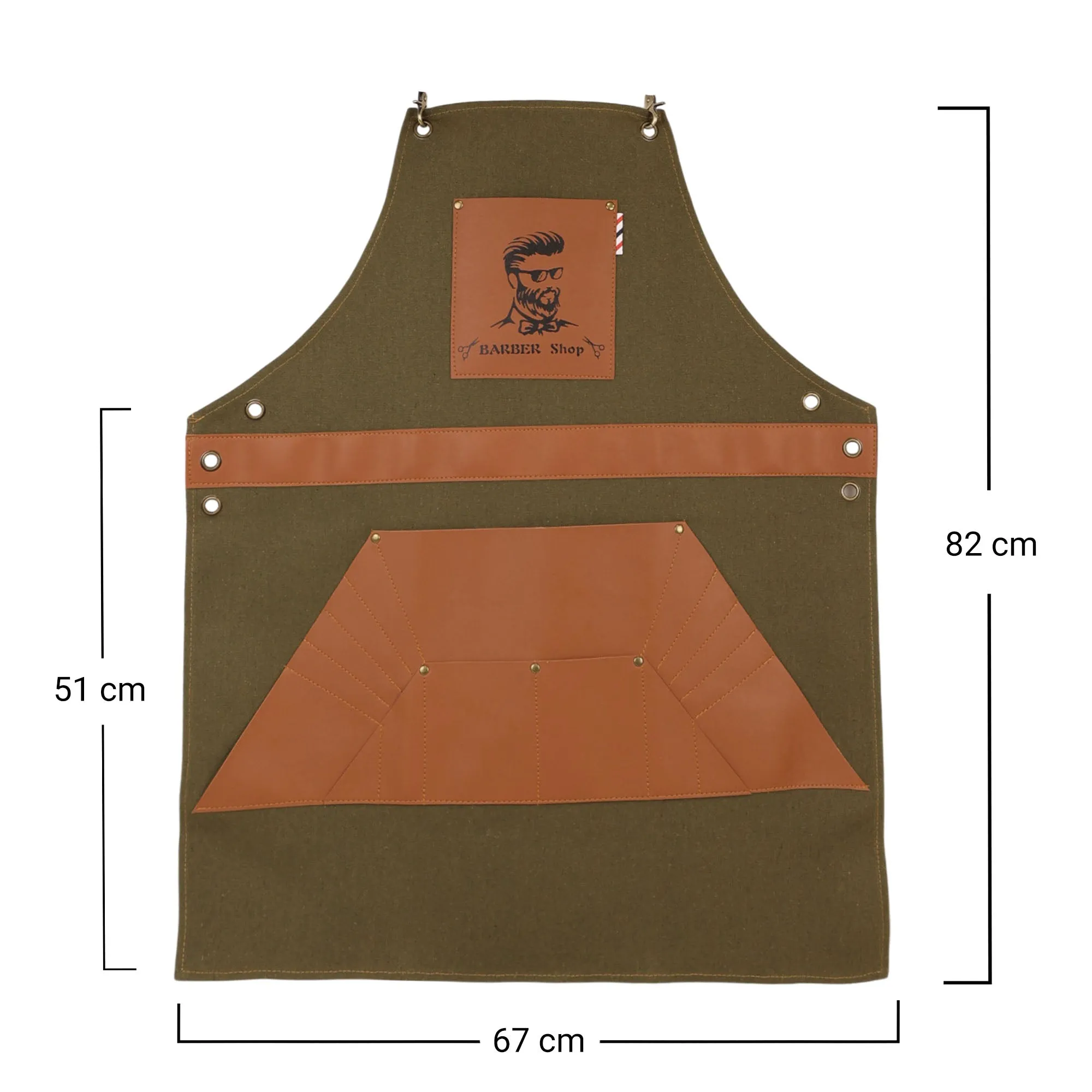 Eson - Hair Cutting Apron Canvas & Leather Collection