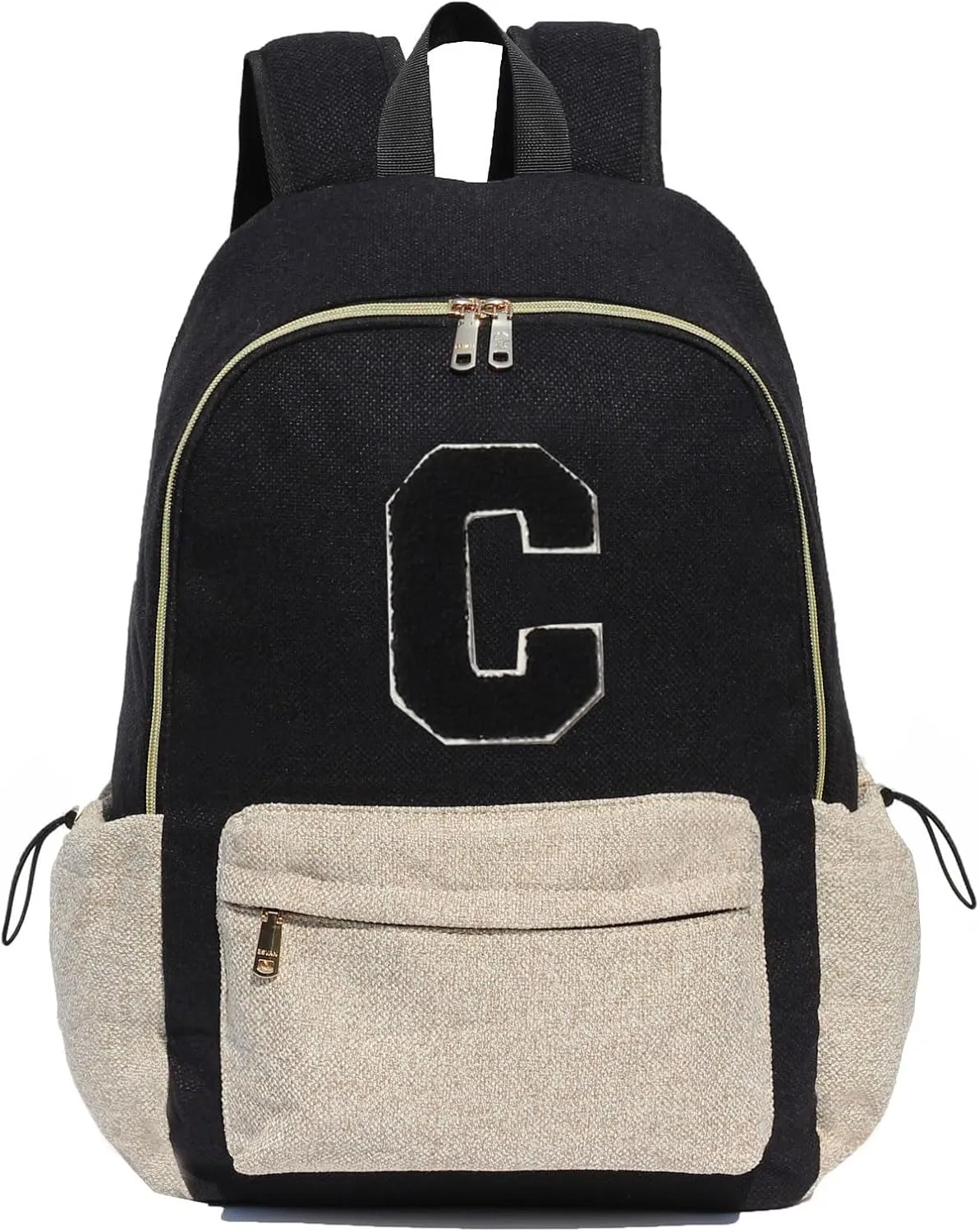 ESVAN Personalized Gifts Backpack Canvas Linen Nylon 17 inch Laptop Bag for Women Casual College