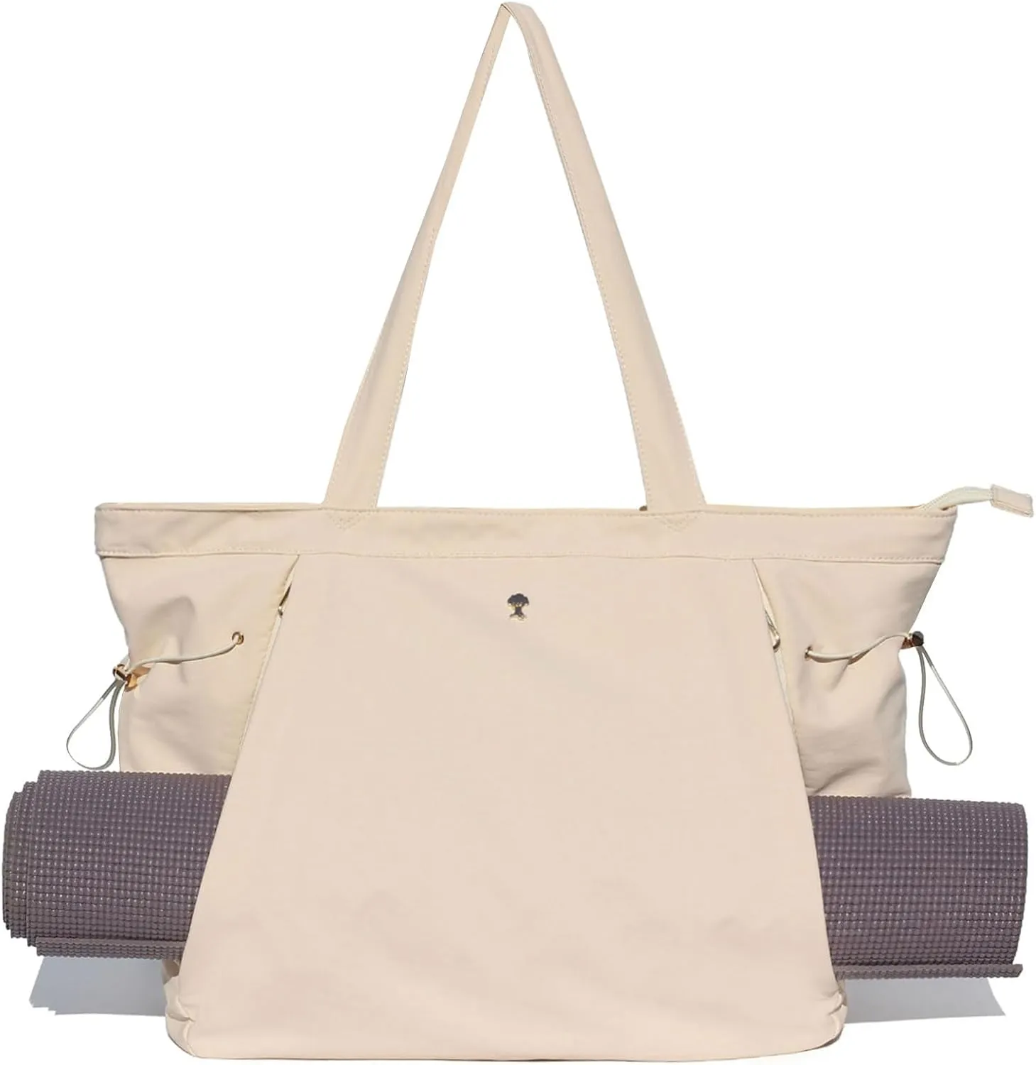 ESVAN Yoga Tote Bag for Women Shoulder Bags Drawstring for Office Workout Travel Carryall Pilates Gym and Beach