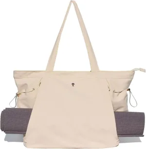 ESVAN Yoga Tote Bag for Women Shoulder Bags Drawstring for Office Workout Travel Carryall Pilates Gym and Beach