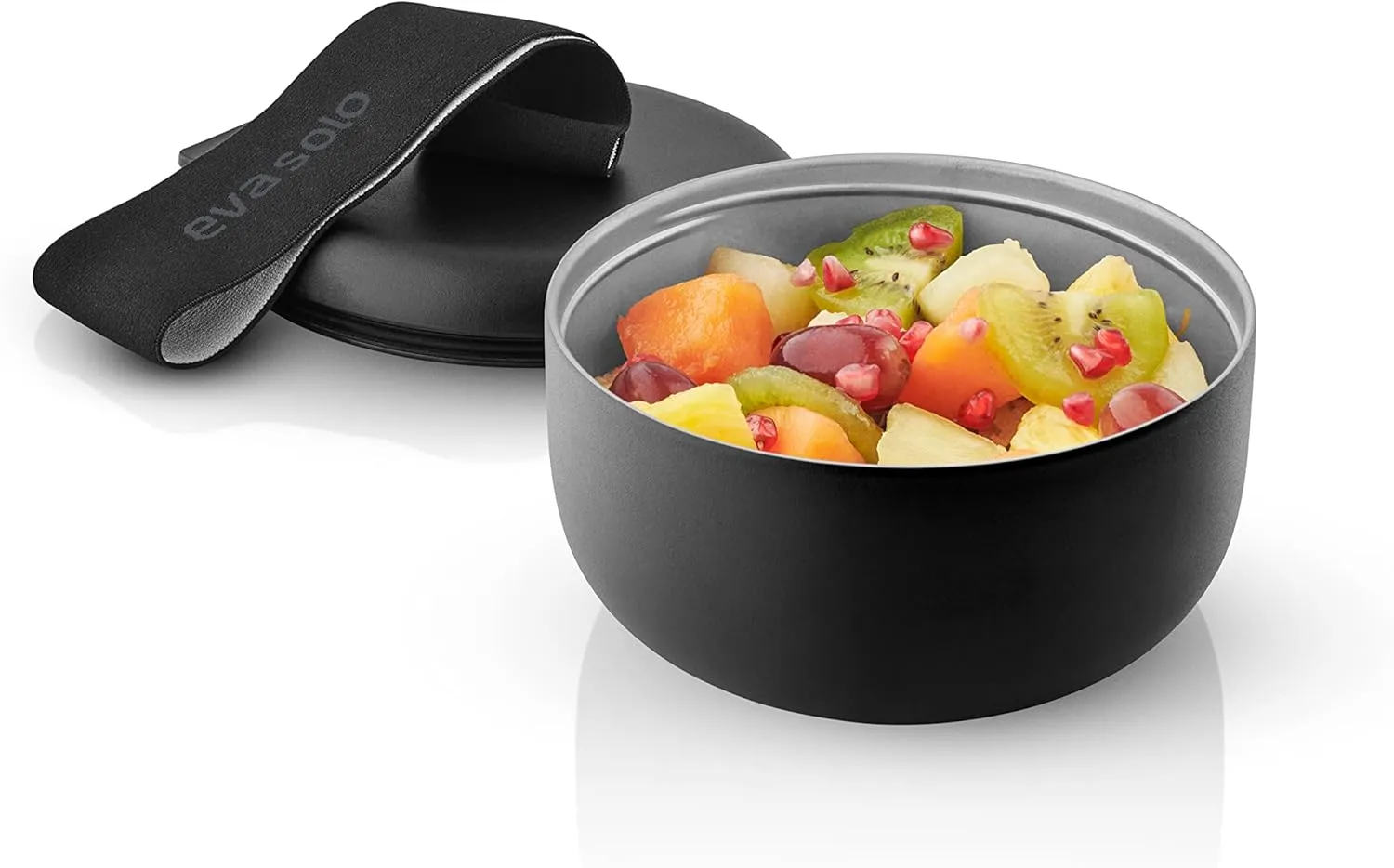 Eva Solo | To Go lunchbox | Keeps chilled food cool for longer – the insulated bowl and double-walled lid retain the cold. Supplied with elegant elastic | black