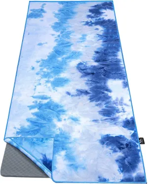 Ewedoos Yoga Towel Mat Towel with Anchor Fit Corners Non Slip Towel for Hot Yoga, Pilates, Workout, Camping