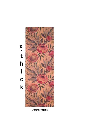 Extra Thick Cork Yoga Mat with Rubber Back | Proteus Aussie Palm | 7 mm