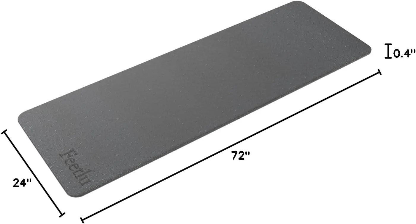 Extra Thick Exercise Yoga Mat with Strap - 2/5 Inch (10MM), Non-Slip Workout Mat for Yoga, Pilates, and Floor Exercises