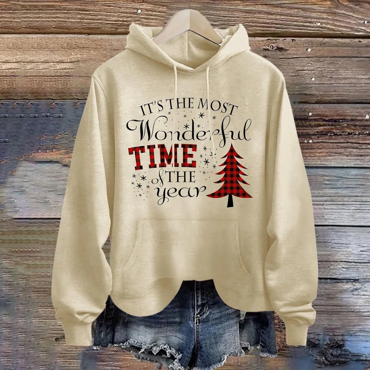 Fall Womens Clothes Printed Long Sleeve Hooded Sweatshirt Top Womens Long Coat Womens Shirt Vintage