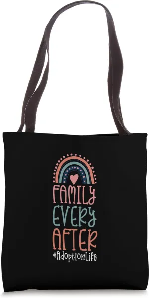 Family Every After Adoption Life Bohemian Rainbow Tote Bag