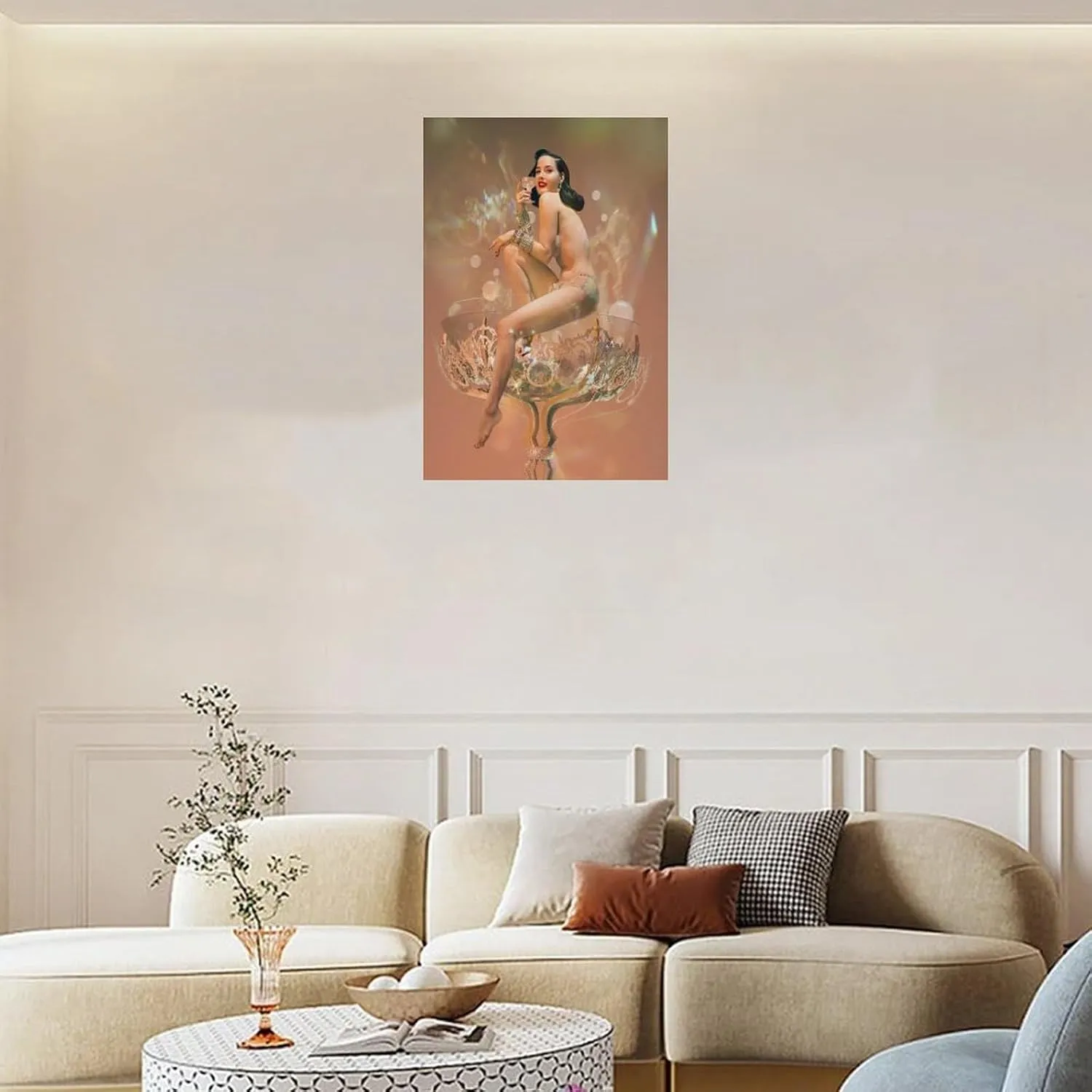 Famous Artist Dita Von Teese Fiery Sexy Beauty Art Poster Canvas Poster Bedroom Decor Office Room Decor Gift Unframe-style 24x36inch(60x90cm)