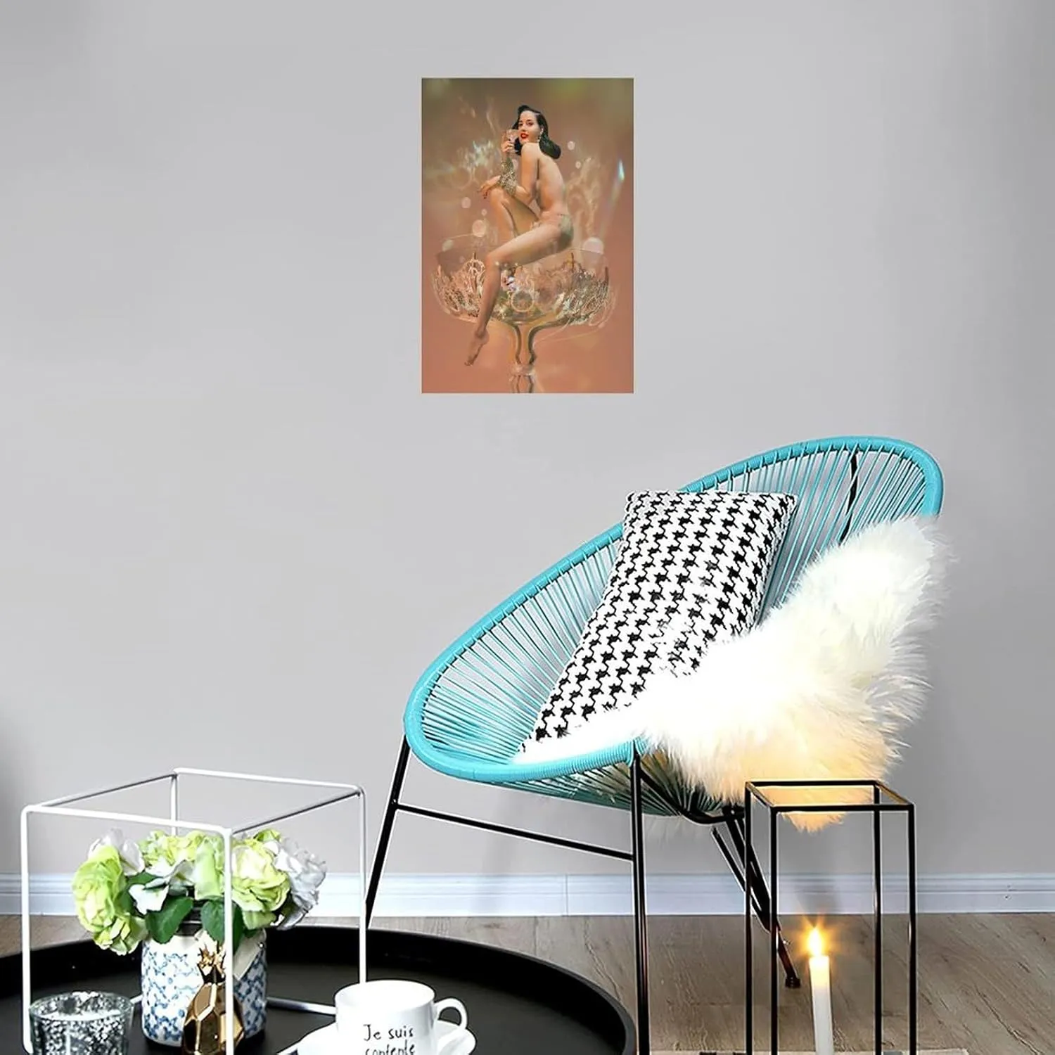 Famous Artist Dita Von Teese Fiery Sexy Beauty Art Poster Canvas Poster Bedroom Decor Office Room Decor Gift Unframe-style 24x36inch(60x90cm)