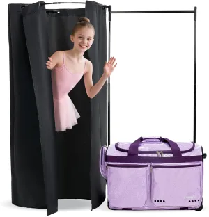 Fanwoli 23" Dance Bag with Garment Rack and Curtain | 360° Comprehensive Privacy Protection | No Exposure Risk