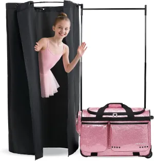 Fanwoli 23" Dance Bag with Garment Rack and Curtain | 360° Comprehensive Privacy Protection | No Exposure Risk